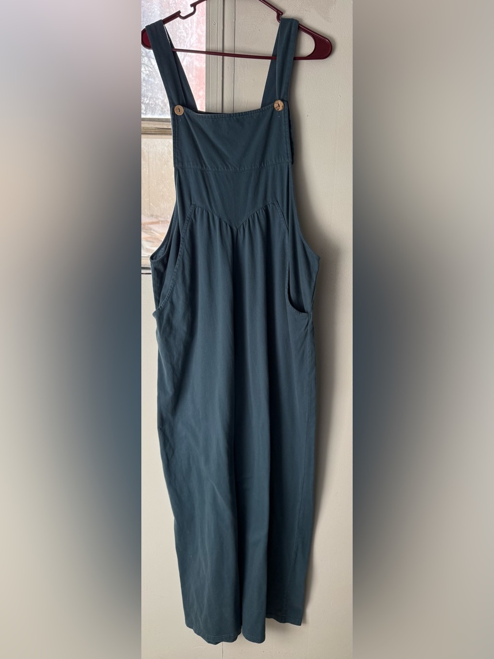 ODDY Sz 1XL Slate Blue Pinafore Jumpsuit